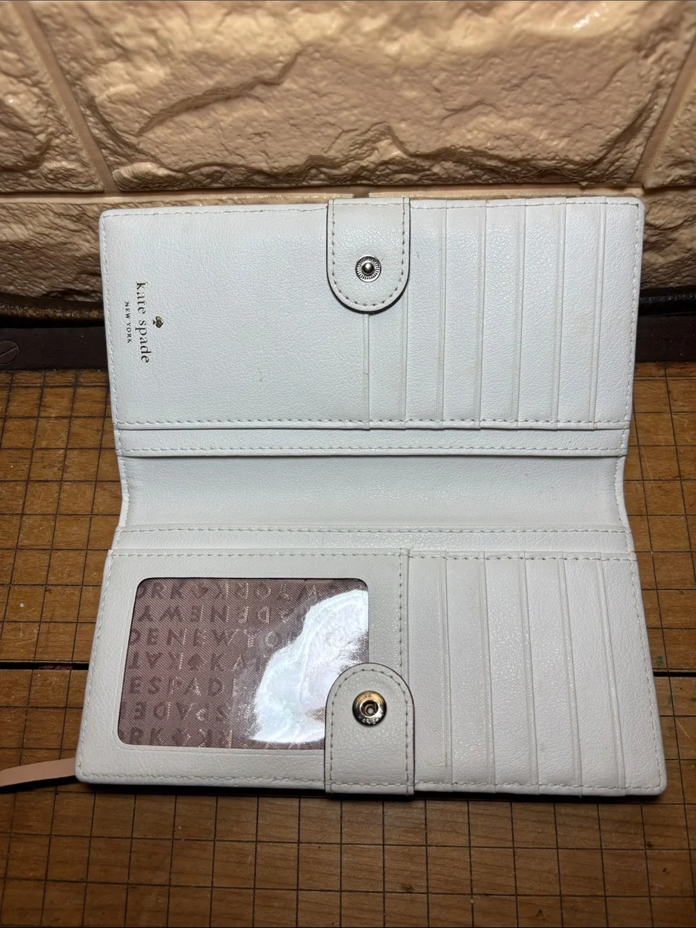 3 Kate Spade Leather Wallets Cream/Beige, Pink and Eggplant Purple